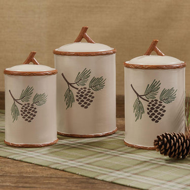 Pinecroft Canisters - Set of 3 Canister Park Designs - The Fox Decor